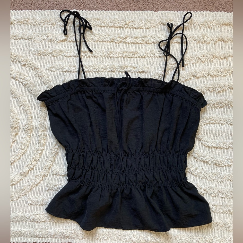 Top Shop tie-shoulder top